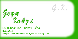 geza kobzi business card
