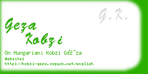 geza kobzi business card